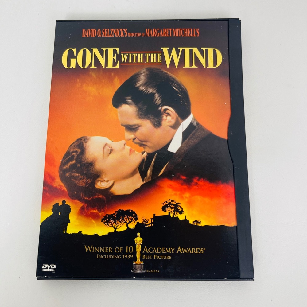 Warner Home Video DVD Gone With The Wind Clark Gable Vivien Leigh Drama Good
